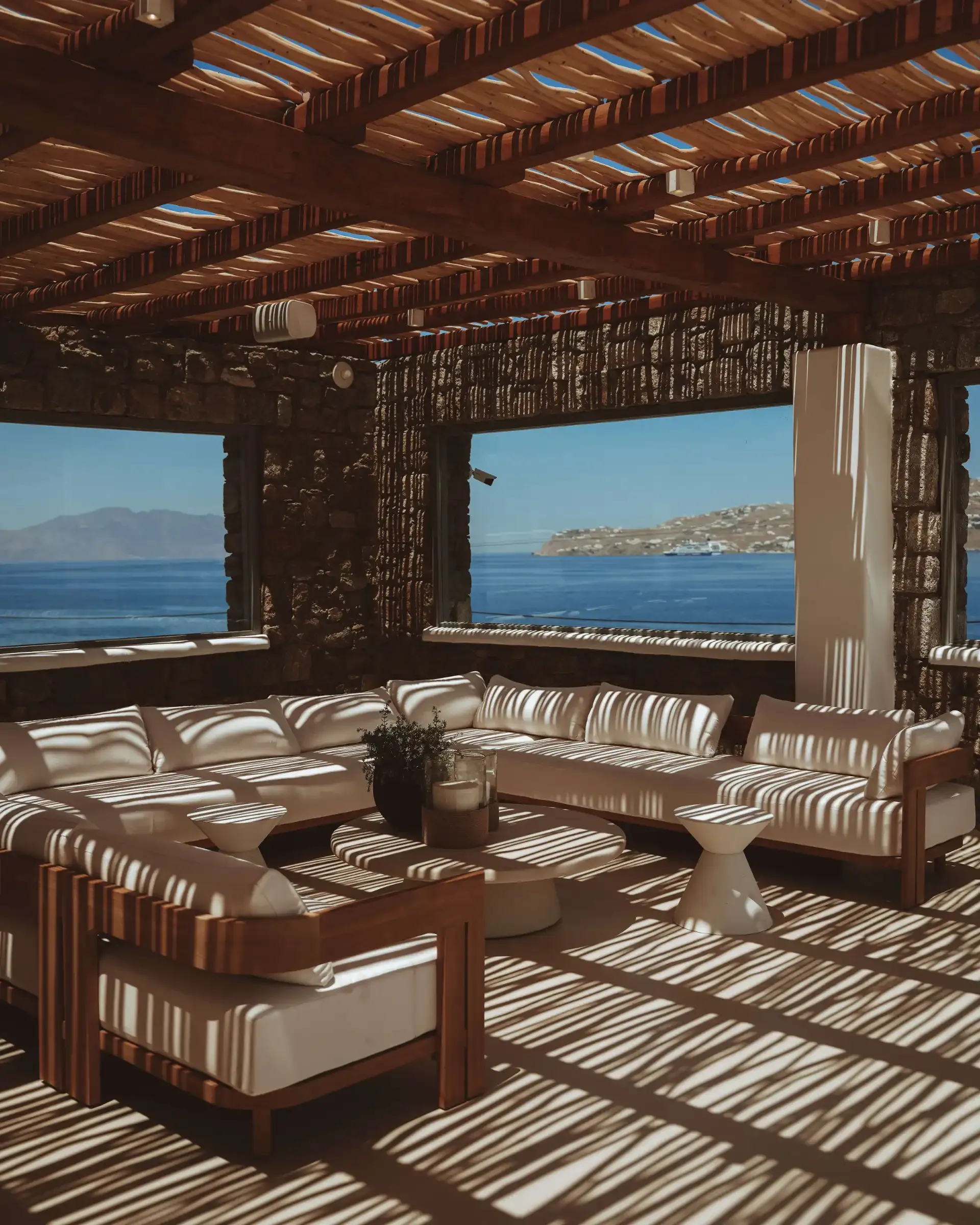 Mykonos terrace gathering