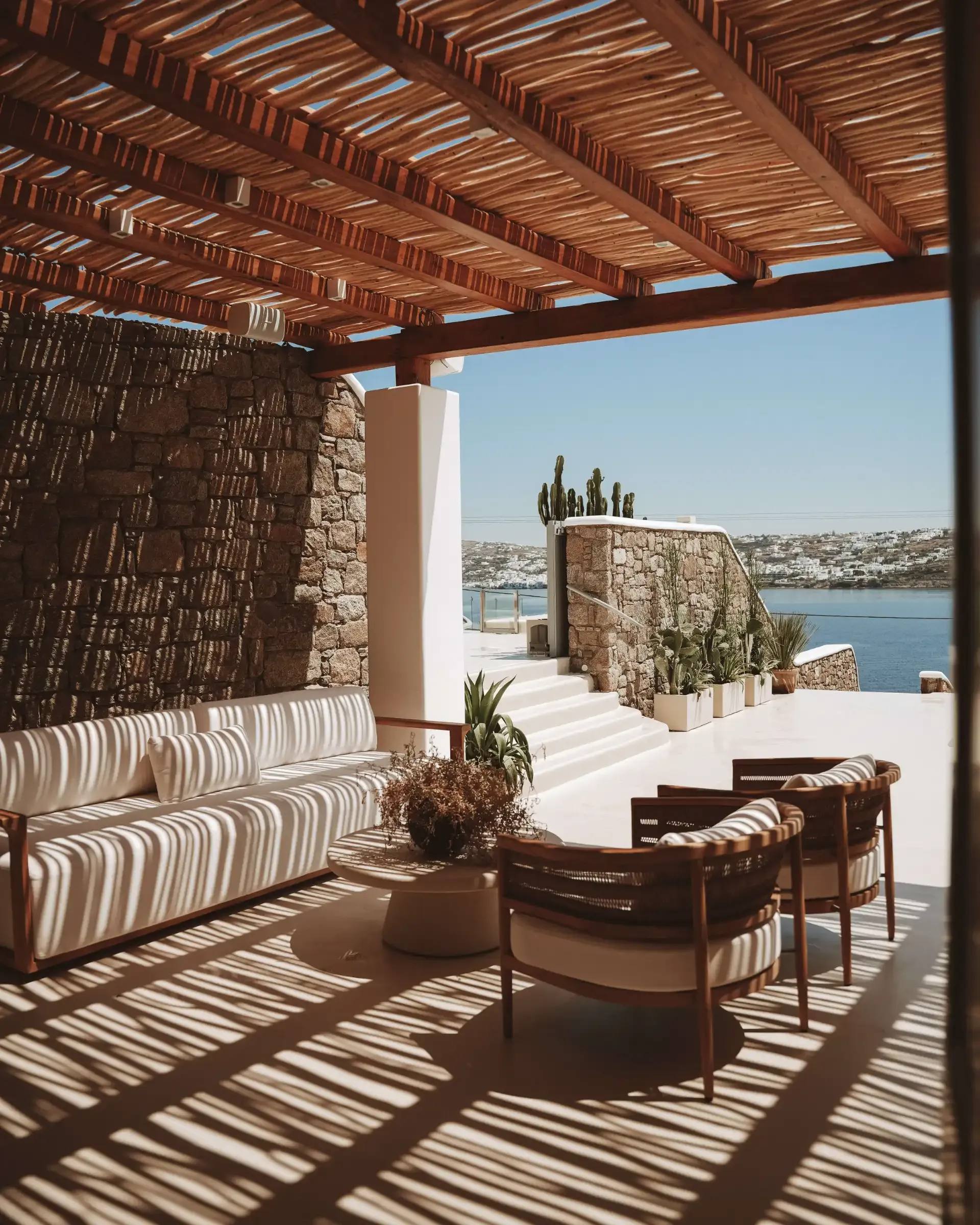 Luxury Mykonos terrace experience